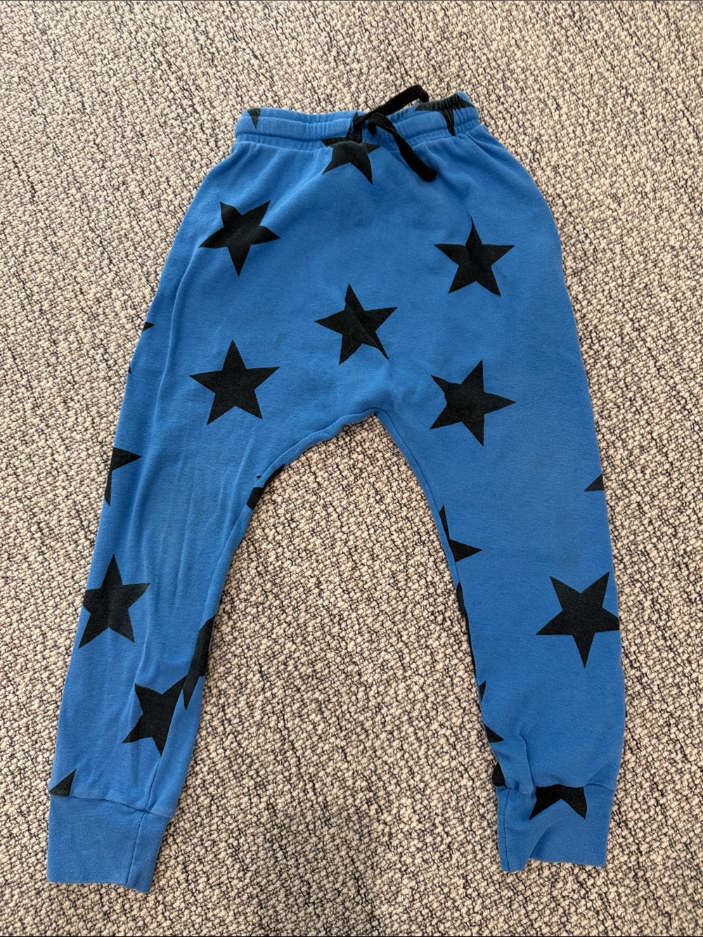 nununu Blue Joggers with Black Star Print
